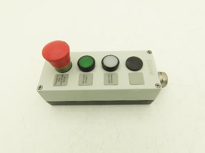 Siemens 3SU1854-0AA00-0AB1 4 Station Electrical Enclosure Pendant 22mm