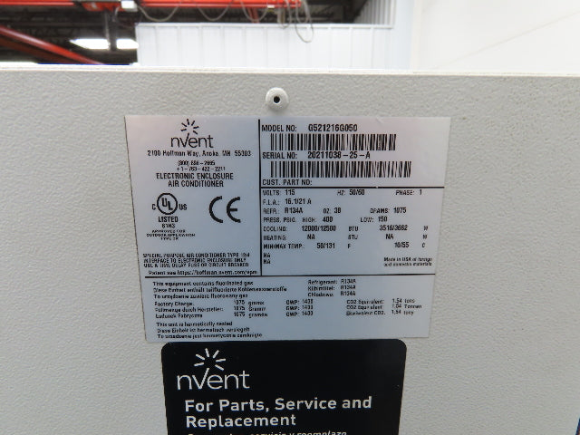 Hoffman G521216G050 Nvent Enclosure Cooling AC Air Conditioner 12000 BTU 115V