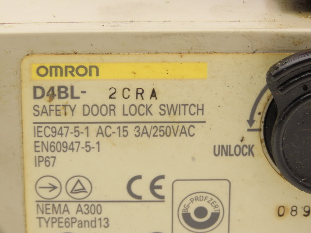 Omron D4BL-2CRA Safety Door Interlock Switch Electromagnetic 24VDC