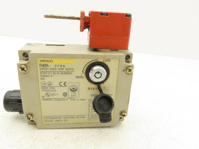 Omron D4BL-2CRA Safety Door Interlock Switch Electromagnetic 24VDC