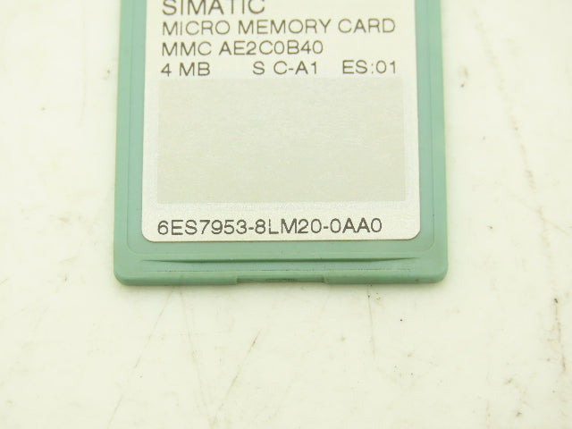 Siemens 6ES7953-8LM20-0AA0 SIMATIC S7 Micro Memory Card MMC 4MB