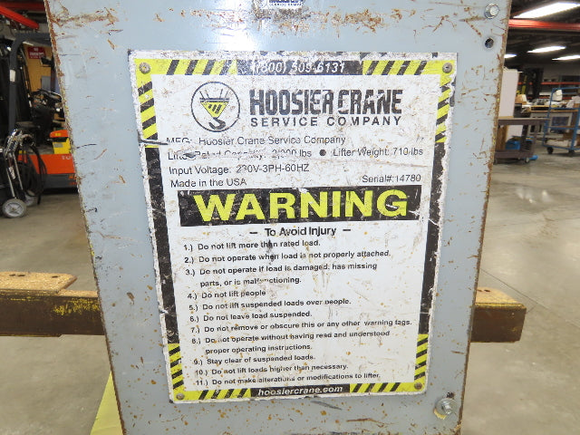Hoosier Crane Frame Chassis Rotator RV Trailer Gearmotor 230V VFD 3Ph 2000lbs