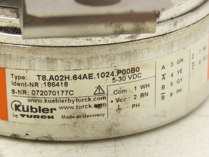 Turck Kubler T8.A02H.64AE.1024.P00B0 Rotary Encoder 5-30VDC 1" Hollow Shaft