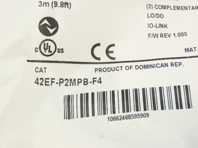 A-B 42EF-P2MPB-F4 RightSight Polarized Retroreflective Photoelectric Sensor