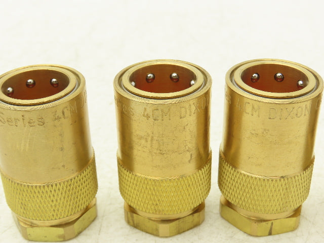 Dixon 4CMF4-B-E Hydraulic Unvalved Coupler Industrial Mold 1/2" NPTF Lot of 4