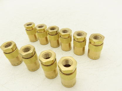 Dixon 3CMF2-B-E Hydraulic Unvalved Coupler Industrial Mold  3/8" Body Lot of 10