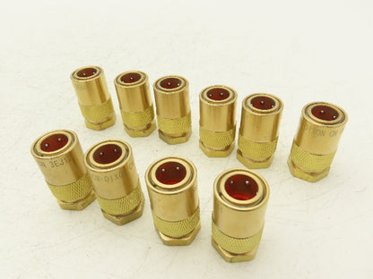 Dixon 3CMF2-B-E Hydraulic Unvalved Coupler Industrial Mold  3/8" Body Lot of 10