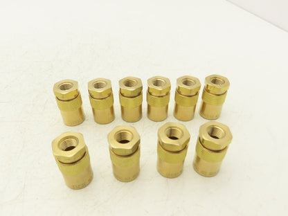 Dixon 3CMF2-B-E Hydraulic Unvalved Coupler Industrial Mold  3/8" Body Lot of 10