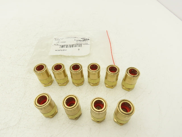 Dixon 3CMF2-B-E Hydraulic Unvalved Coupler Industrial Mold  3/8" Body Lot of 10