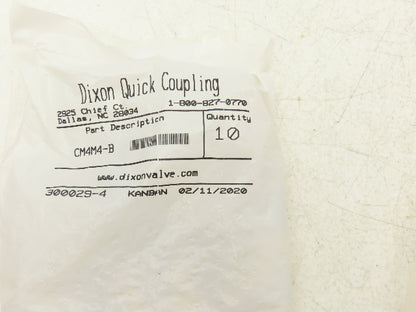 Dixon CM4M4-B Quick Coupler Mold Coolant Interchange  1/2" Body Lot of 26