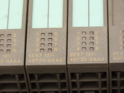 Siemens 6ES7 131-4BF00-0AA0 SIMATIC 8PT Digital Input W/Terminal 24VDC Lot Of 6