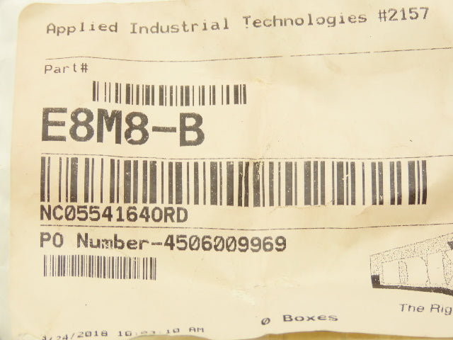 Dixon E8M8-B Hydraulic Quick Coupler Straight Through Male 1" Body Lot of 5