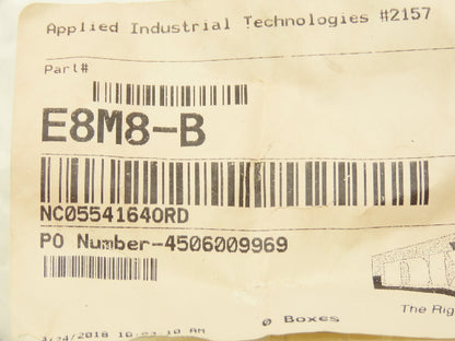 Dixon E8M8-B Hydraulic Quick Coupler Straight Through Male 1" Body Lot of 5
