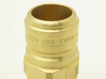 Dixon E8M8-B Hydraulic Quick Coupler Straight Through Male 1" Body Lot of 5