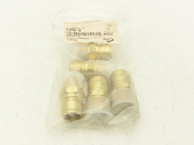 Dixon E8M8-B Hydraulic Quick Coupler Straight Through Male 1" Body Lot of 5