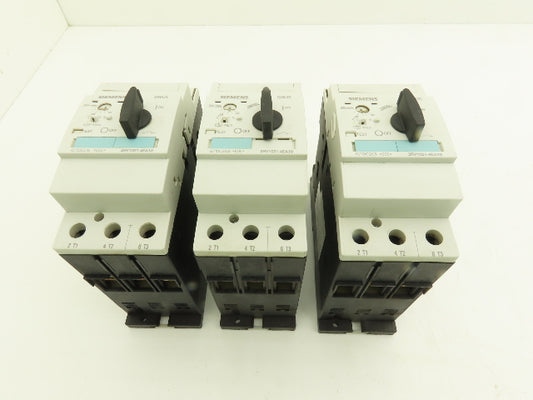 Siemens 3RV1031-4EA10 Circuit Breaker 22-32 Amp 30Hp 600VAC 3Ph Lot of 3