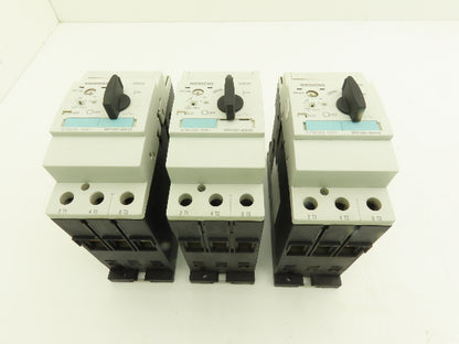 Siemens 3RV1031-4EA10 Circuit Breaker 22-32 Amp 30Hp 600VAC 3Ph Lot of 3