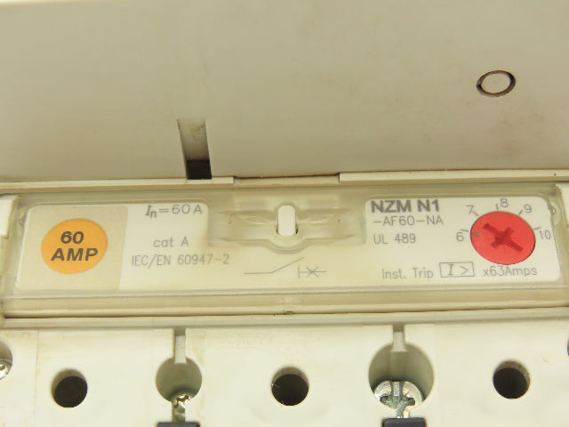 Eaton NZMN1-AF60-NA Circuit Breaker Disconnect 600V 125A NZM1 Frame