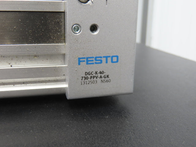 Festo DGC-K-40-730-PPV-A-GK Pneumatic Linear Actuator 40mm Bore 730mm Stroke