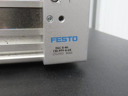Festo DGC-K-40-730-PPV-A-GK Pneumatic Linear Actuator 40mm Bore 730mm Stroke