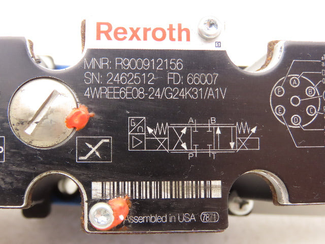 Rexroth 4WREE6E08-24/G24K31/A1V Proportional Directional Spool Valve 24VDC