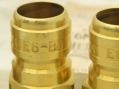 Dixon E6-B1 Hydraulic Quick Disconnect Straight Through Male 3/4" Body Lot of 7