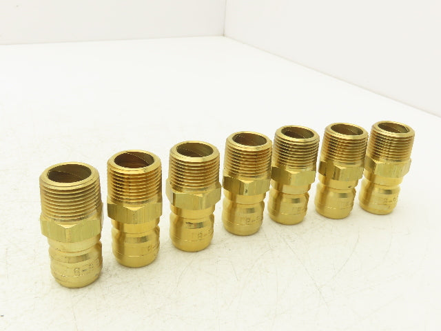 Dixon E6-B1 Hydraulic Quick Disconnect Straight Through Male 3/4" Body Lot of 7