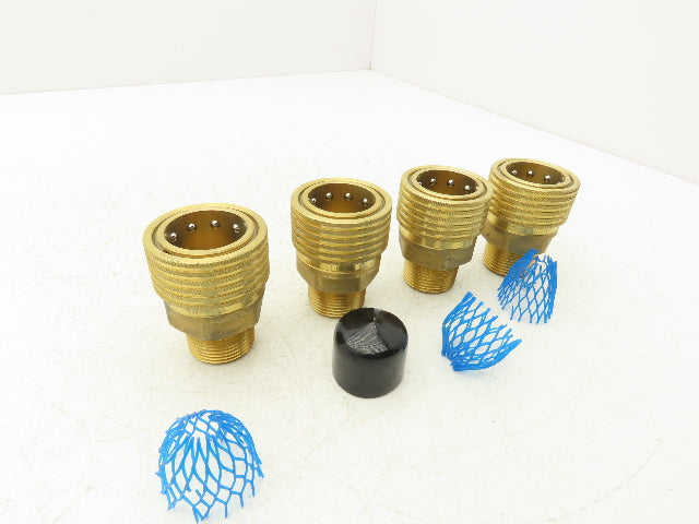 Dixon EM8-3-E Hydraulic Quick Disconnect Straight Through Socket 1" NPT Lot of 4