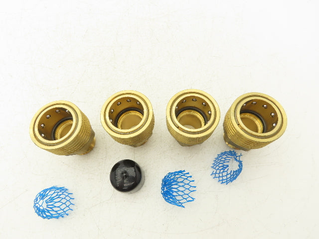 Dixon EM8-3-E Hydraulic Quick Disconnect Straight Through Socket 1" NPT Lot of 4