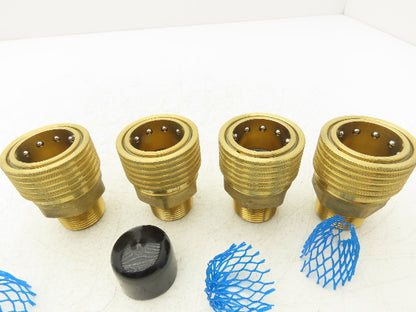 Dixon EM8-3-E Hydraulic Quick Disconnect Straight Through Socket 1" NPT Lot of 4