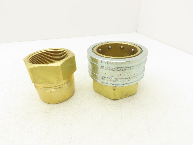 Hansen 20-ST/B20T56 Quick Disconnect ST Series Coupling 2-1/2" Socket/Plug 1 Set