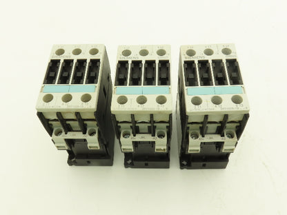 Siemens 3RT1025-1BB40 Motor Starter Contactor 24V Coil 15Hp 600V Lot of 3