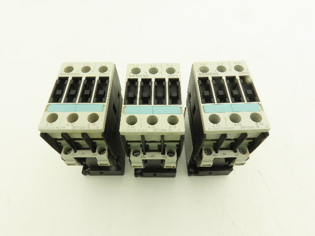 Siemens 3RT1025-1BB40 Motor Starter Contactor 24V Coil 15Hp 600V Lot of 3