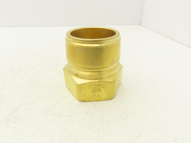 Hansen B20T56 Quick Disconnect Coupling 2-1/2" Straight Through Plug 2-1/2" NPTF