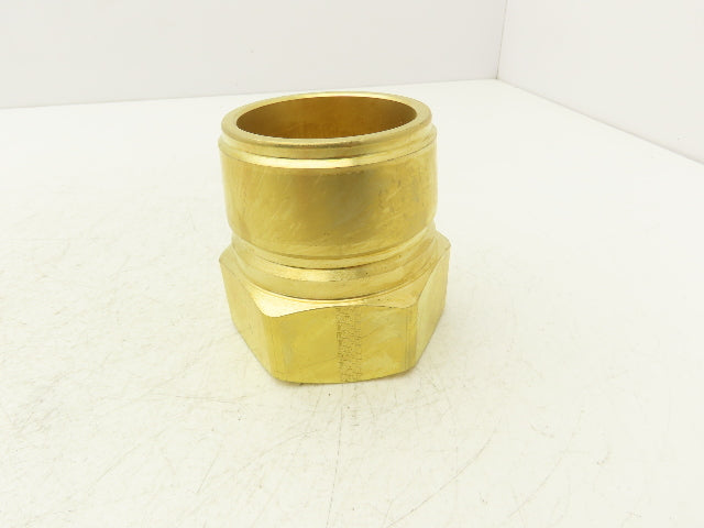 Hansen B20T56 Quick Disconnect Coupling 2-1/2" Straight Through Plug 2-1/2" NPTF