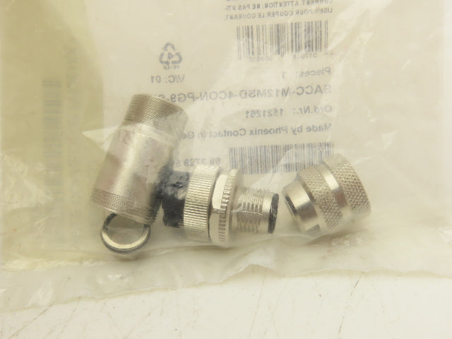 Phoenix Contact SACC-M12MSD-4CON-PG9-SH Ethernet Data Connector CAT5 Lot of 3