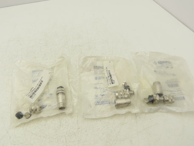 Phoenix Contact SACC-M12MSD-4CON-PG9-SH Ethernet Data Connector CAT5 Lot of 3