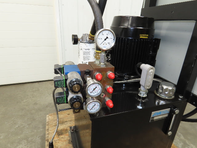 EHA Hydraulic Power Unit 20Gal Tank 2gpm 3770PSI Casappa Gear Pump 3Hp 3PH