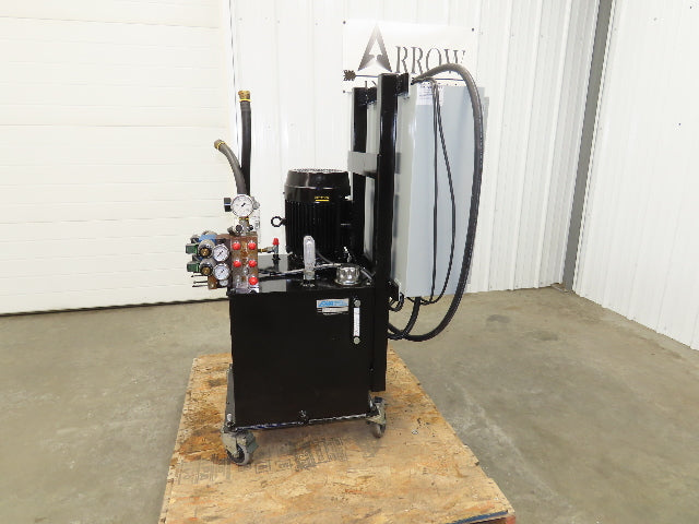 EHA Hydraulic Power Unit 20Gal Tank 2gpm 3770PSI Casappa Gear Pump 3Hp 3PH