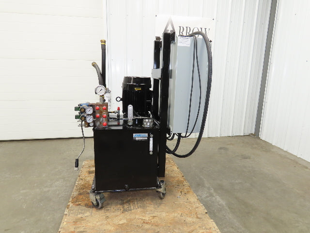 EHA Hydraulic Power Unit 20Gal Tank 2gpm 3770PSI Casappa Gear Pump 3Hp 3PH
