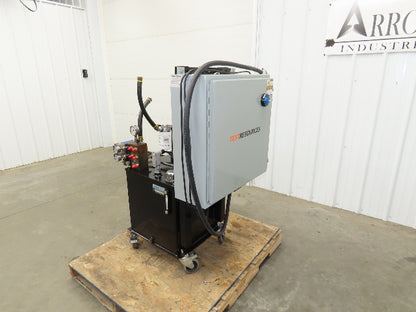 EHA Hydraulic Power Unit 20Gal Tank 2gpm 3770PSI Casappa Gear Pump 3Hp 3PH