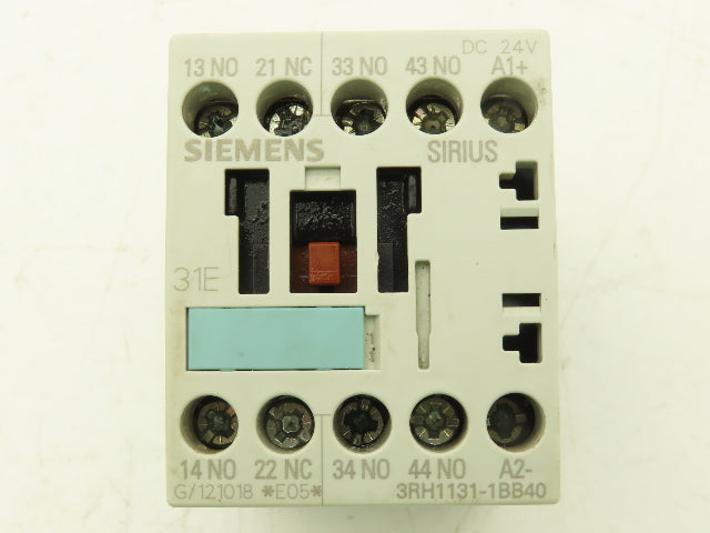 Siemens 3RH1131-1BB40 Contactor Relay 24V Coil 600V 3 NO 1 NC Lot of 8