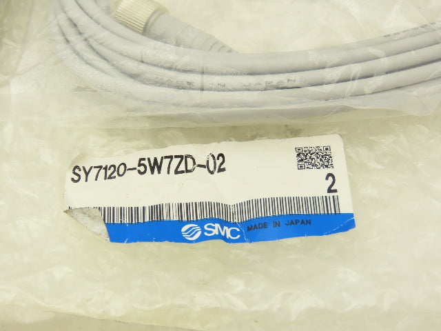 SMC SY7120-5W7ZD-02 Solenoid Valve 1/4" Ports 24V with Cables Lot of 2