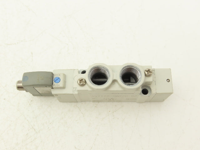SMC SY7120-5W7ZD-02 Solenoid Valve 1/4" Ports 24V with Cables Lot of 2