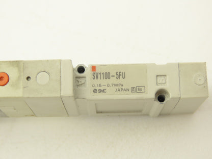 SMC SV1100-5FU Pneumatic Air Valve SV1000 Series 5-Port 2-Position 24V Lot of 11