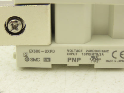 SMC EX600-DXPD 16 Point Digital Input Serial Interface 8xM12 PNP 24V Lot of 2