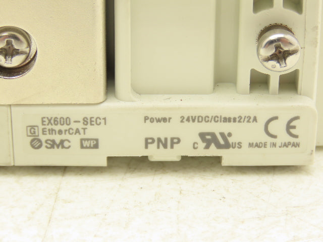 SMC EX600-SEC1 EtherCAT Fieldbus Serial Communication Interface PNP 100Mbps 24V