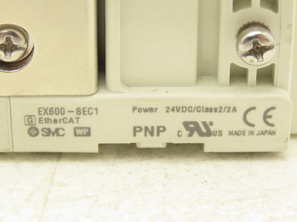 SMC EX600-SEC1 EtherCAT Fieldbus Serial Communication Interface PNP 100Mbps 24V