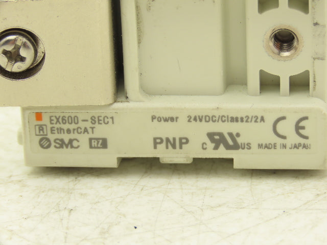 SMC EX600-SEC1 EtherCAT Fieldbus Serial Communication Interface PNP 100Mbps 24V