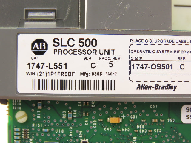 Allen Bradley 1747-L551 SLC 500 SLC 5/05 CPU Processor Controller Ser C Rev 5